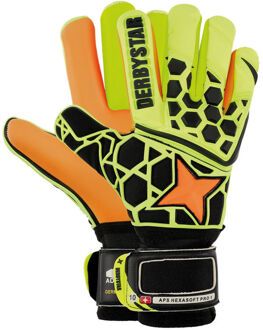 Derbystar Keeperschandschoen APS Hexasoft Pro Oranje / geel / zwart - 11