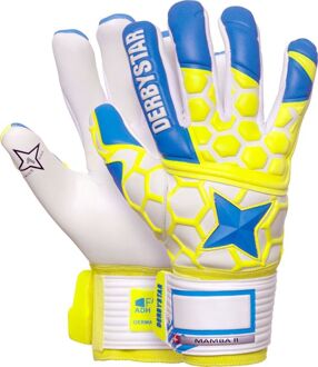 Derbystar Keepershandschoen Mamba II Blauw / geel / wit - 8