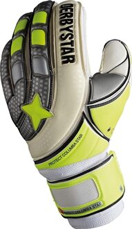 Derbystar Keepershandschoen Protect Columba Star Wit / grijs / geel - 5