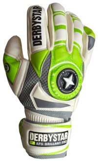 Derbystar Keepershandschoenen APS Brillant Pro Wit / groen - 8,5