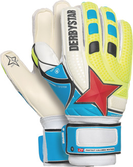 Derbystar Keepershandschoenen Protect Columba Next Gen Wit / geel / blauw - 6