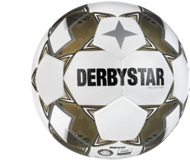 Derbystar Mini Voetbal Brillant Wit Goud Maat 1 V24 4308 Wit / goud - 47 cm omtrek balmaat 1