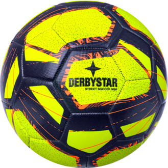 Derbystar Mini Voetbal Street Soccer V22 geel blauw oranje 4271 Geel / blauw / oranje - 47 cm omtrek balmaat 1