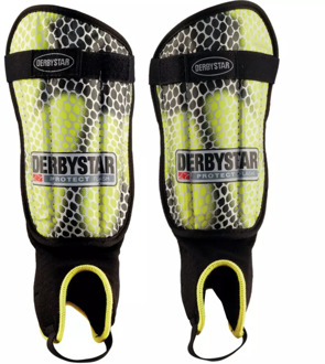 Derbystar Scheenbeschermer met Enkel Protectie Protect Flash Geel / zwart / zilver - XXS/128