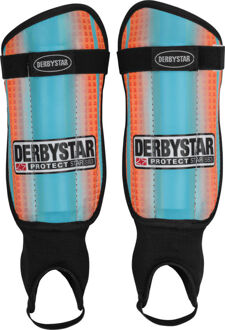 Derbystar ScheenbeschermerVolwassenen - blauw/oranje/zwart Maat XS: 116-134cm
