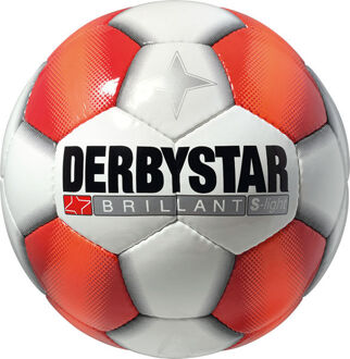 Derbystar Voetbal Brillant S-Light Wit rood oranje Wit/rood/oranje - 3