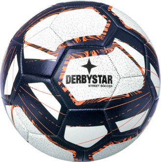 Derbystar Voetbal Street Soccer wit blauw oranje V22 1548 maat 5 Wit / blauw / oranje