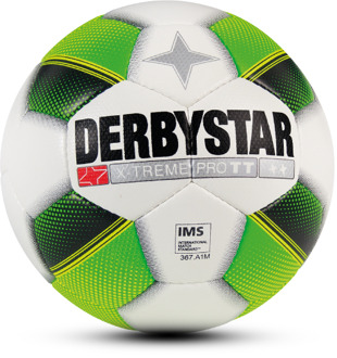 Derbystar VoetbalVolwassenen - wit/groen/geel