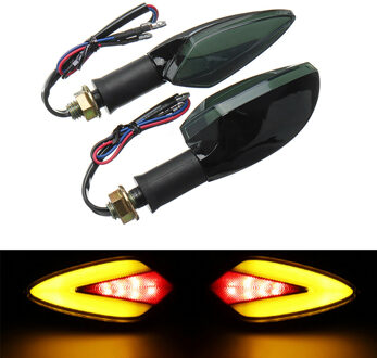 Deri 2/4 Stuks Universele 12V Led Moto Rcycle Richtingaanwijzers Amber Blinker Lights Lamp Moto Rcycle lichten Intermitentes Moto