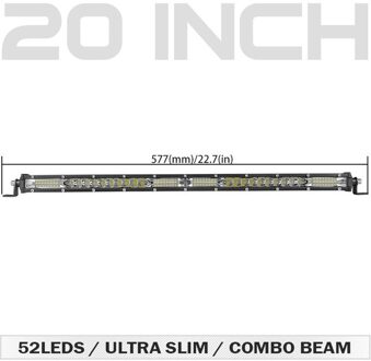 Deri 20Inch 156W Led Light Bar Spot Flood Combo 4X4 Offroad Led Licht Bar Voor Tractor boot 4WD 4X4 Trucks Atv Werklampen 20 duim Combo Beam