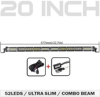 Deri 20Inch 156W Led Light Bar Spot Flood Combo 4X4 Offroad Led Licht Bar Voor Tractor boot 4WD 4X4 Trucks Atv Werklampen 20 duim draad afgelegen