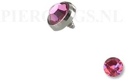 Dermal balletje 1.2 mm flat disc licht roze 4 mm