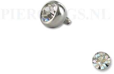 Dermal balletje 1.2 mm kristal 4 mm
