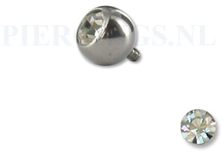 Dermal balletje 1.2 mm kristal 5 mm