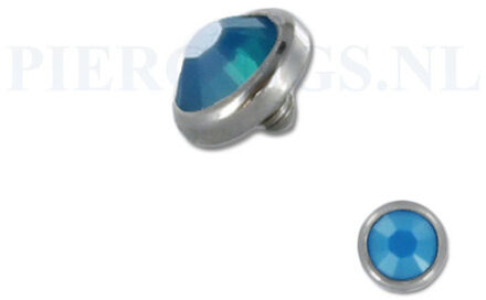 Dermal balletje 1.2 mm opaal blauw