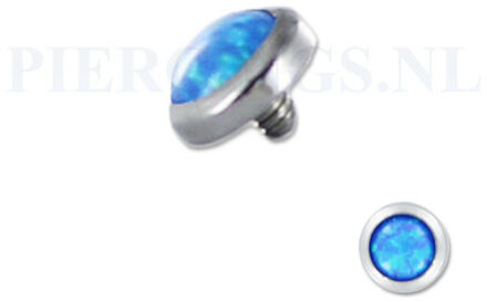 Dermal balletje 1.2 mm opaal multi glans blauw