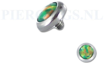 Dermal balletje 1.2 mm opaal multi glans groen