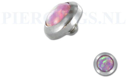 Dermal balletje 1.2 mm opaal multi glans roze