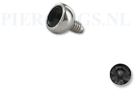 Dermal balletje 1.2 mm zwart 3 mm