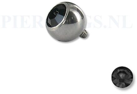 Dermal balletje 1.2 mm zwart 5 mm