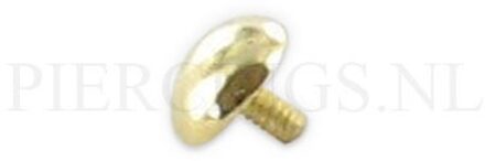 Dermal goud 14 karaat bal plat