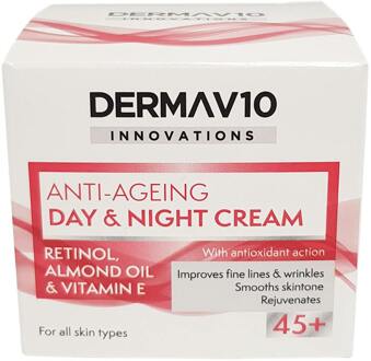 DermaV10 Gezichtscrème DermaV10 Anti-Ageing Day & Night Cream 45+ 50 ml