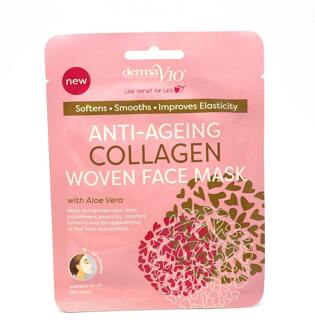 DermaV10 Gezichtsmasker DermaV10 Anti-Ageing Collagen Woven Face Mask 1 st