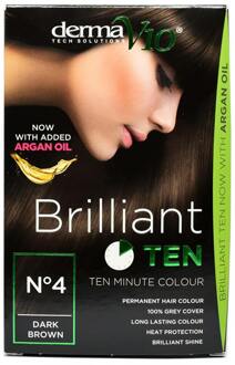 DermaV10 Haarverf DermaV10 Brilliant Ten Hair Colour 4 Dark Brown 1 st