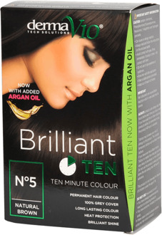 DermaV10 Haarverf DermaV10 Brilliant Ten Hair Colour 5 Natural Brown 1 st