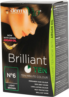 DermaV10 Haarverf DermaV10 Brilliant Ten Hair Colour 6 Light Brown 1 st