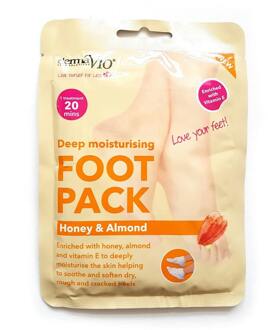 DermaV10 Voetverzorging DermaV10 Deep Moisturising Foot Pack Honey & Almond 1 Paar