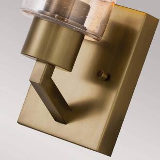 Deryn wandlamp met helder glazen kap, messing messing, helder