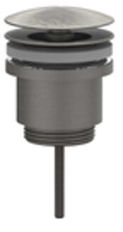 Design Afvoerplug - always open - Geborsteld metal black PVD 6901706 Metal black geborsteld PVD (gunmetal)