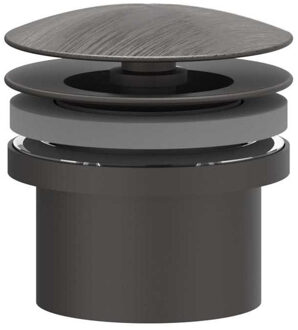 Design Afvoerplug IVY Always Open Geborsteld Carbon Black PVD Geborsteld RVS316 Carbon Black PVD