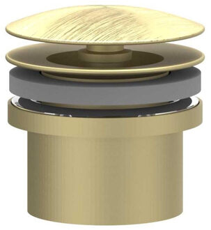Design Afvoerplug IVY Always Open Geborsteld Mat Goud PVD Geborsteld RVS316 Mat Goud PVD