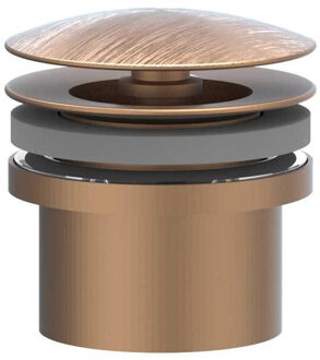 Design Afvoerplug IVY Always Open Geborsteld Mat Koper PVD Geborsteld RVS316 Mat Koper PVD