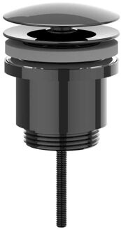 Design Afvoerplug IVY Always Open Zwart Chroom PVD