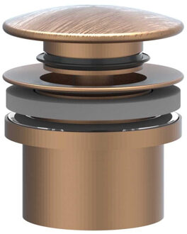 Design Afvoerplug IVY Stop&Go Geborsteld Mat Koper PVD Geborsteld RVS316 Mat Koper PVD