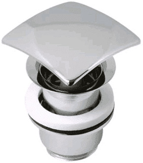 design afvoerplug vierkant met overloop 5/4 pop up inox