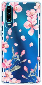 Design Backcover Huawei P30 hoesje - Bloesem Watercolor