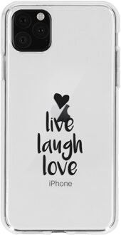 Design Backcover iPhone 11 Pro Max hoesje - Live Laugh Love