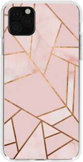 Design Backcover iPhone 11 Pro Max hoesje - Roze Grafisch / Koper