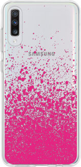Design Backcover Samsung Galaxy A70 hoesje - Splatter Pink