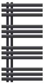 Design badkamer radiator Ijzer EM 500x1000 mm antraciet LuxeBath Zwart