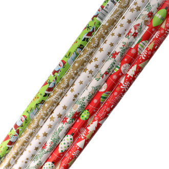 Design Group Rollen inpakpapier/cadeaupapier - 15x stuks - kerst - 200 x 70 cm - papier