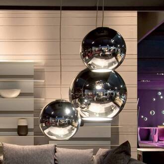 Design-hanglamp GLOBO DI LUCE - diameter 20 cm zilver