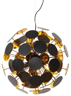 Design hanglamp zwart en goud - Cerchio