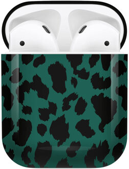 Design Hardcover Case Voor De Airpods - Green Leopard