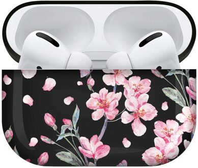 Design Hardcover Case Voor De Airpods Pro - Blossom Watercolor Black