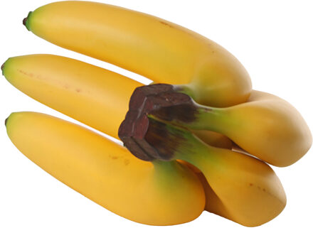 Design kunstfruit - banaan - deco food - real touch - 20 cm - 5x bananen - tros